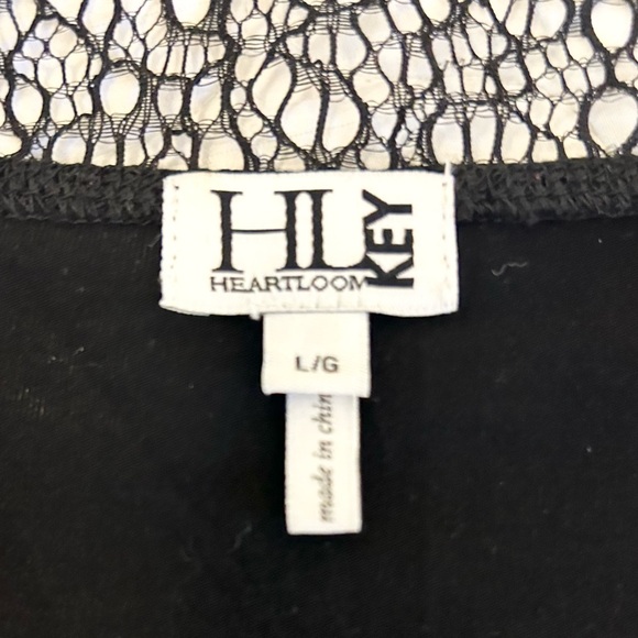 Heartloom Black 2 Piece Jersey Sleeveless Dress with Lace, Bamboo - size Large - Picture 6 of 10